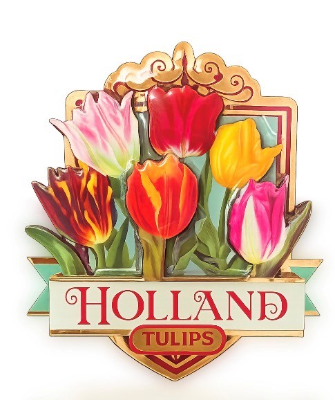Magnet- Pretty Tulips Green